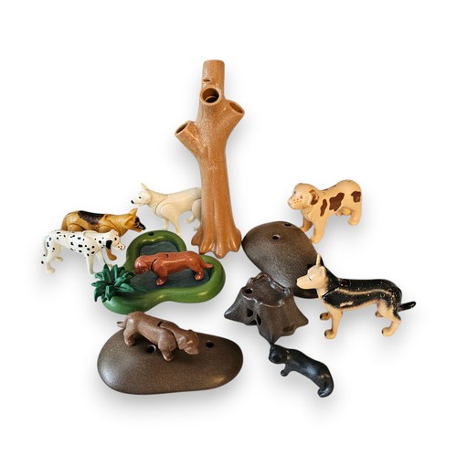 Playmobil hunde baumstamm - playmobil,