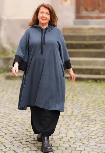 Magna lagenlook hoodie kleid - hoodie,