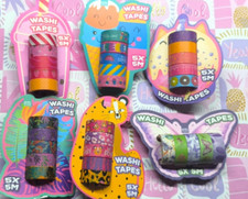 5x Washi Tape Set Mit Print, Scrapbook Deko Band Basteln DIY Klebeband Dekoband