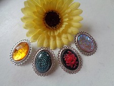 1 Brosche oval silber 25x18mm