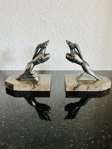 Seltene art déco buchstützen - déco,