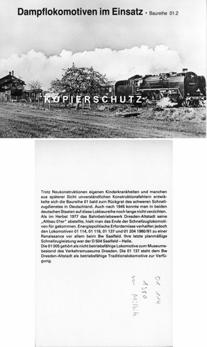 Dampflokomotive 2114 mit - 01,