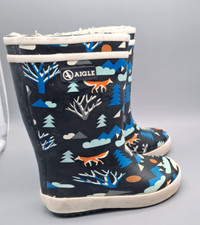 Aigle Gummistiefel Gr.26 Lolly Pop Print Fur Mountain gefüttert Höhe ca.20cm