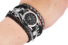 EXCELLANC DAMENUHR ARMBANDUHR Wickeloptik Mädchen Analog Watch Geschenk Trendy