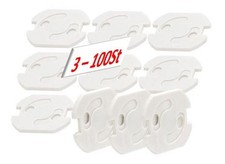 3-100x Steckdosensicherung Kinderschutz für Schuko Steckdosen-3M Klebepads