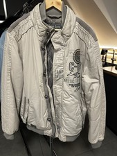 Camp David Herrenjacke Winter Bomberjacke AirMail wattiert Gr. XL Baumwolle Beig