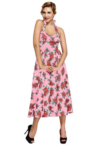 Kleid blumendruck ball - kleid,