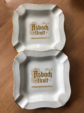 Alter Aschenbecher ASBACH URALT, Staufen Porzellan