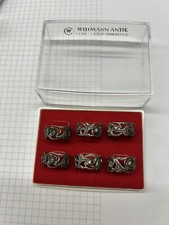 Vintage WIDMANN Serviettenringe, 835 Silber, 6 Stück (TS 151)