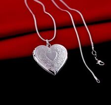 S925 Kette + Foto Medaillon -ZUM ÖFFNEN-Bild Kette Herz Anhänger •Valentinstag•