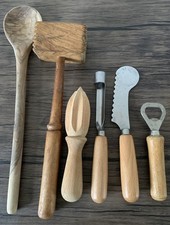 6 Holz Küchenutensilien Gadgets Vintage Bauernhaus Olivenlöffel Buche Entsafter