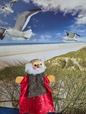 Handpuppe König mit Holzkopf