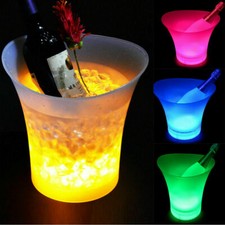 7 Farbwechsel 5L Wein LED Eiskübel Party Champagner Getränke Bar Kühler Geschenk