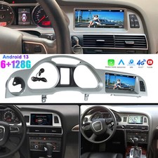 6+128G 8.8" Carplay Autoradio Für Audi A6 C6 4F MMI 2G 2005-2009 Android GPS NAV