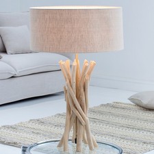 Design Treibholz Tischleuchte