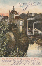 AK Kriebstein, Burg, tolle Reilefkarte, 1906 gelaufen