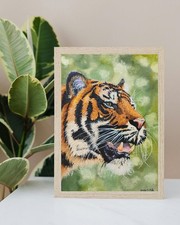 Tiger Aquarellbild Original