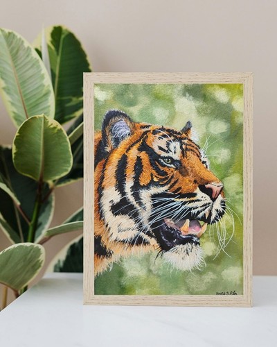 Tiger handgemaltes