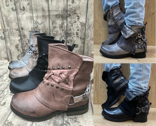 Damen stiefeletten nieten - damen,