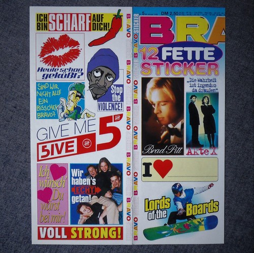Bravo sticker aufkleber bogen - sticker,