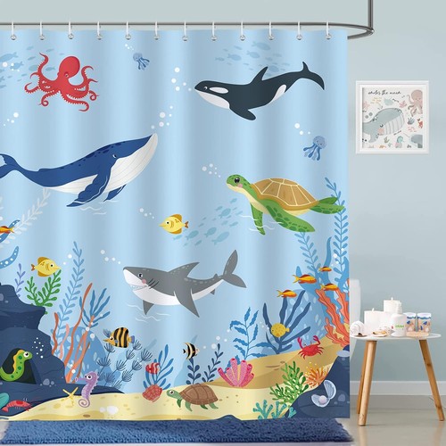 Duschvorhang ozean delfin - duschvorhang,