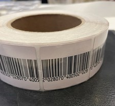 Sicherungsetiketten Klebeetiketten RF 8,2MHz 4x4 Barcode  Rolle