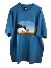 Herren T-Shirt,Looney Tunes,Tweety und Sylvester,XL,Türkis,kurzarm,
