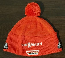 DSV Adidas Viessmann Skimütze Bommelmütze Wintermütze Strickmütze Mütze Gr L Rot