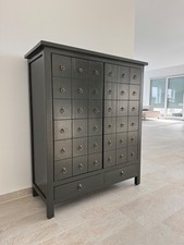 Schrank aus Pinie, Highboard, Petroleum green 