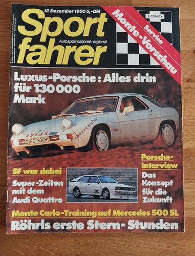 Sportfahrer 1980 audi - 12/1980,