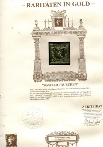 Stamp replicas gold foil - gold,