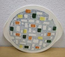 50er 60er Limburg Dom Keramik Tortenplatte Teller grafisch  50s 60s Vintage