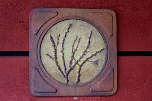 Wandbild aus leder handarbeit - leder,