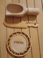 Puppenhaus Holz Besteck Geschirr Miniatur Vintage