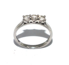 Atemberaubend Damen 950 Platinum Trilogie Ring Set Mit 0.50ct Diamanten, Größe N