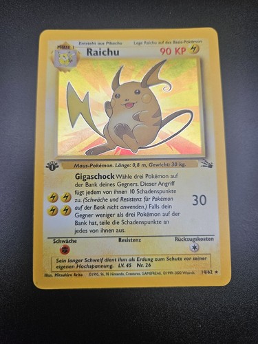 Pokemon raichu 1st edition - pokemon,