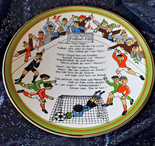Schramberger Majolika Teller - Der Fußball Fan - Rar - German Vintage Schramberg
