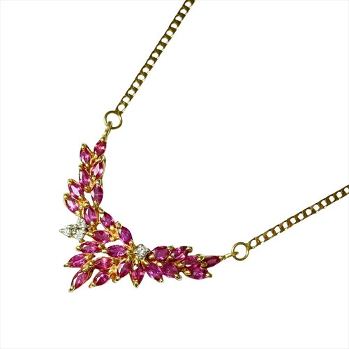 Ruby 80ct kette 18k - kette,