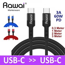 Ladekabel USB-C auf USB-C 3A 60W Type C Datenkabel für Samsung Huawei Xiaomi GUT