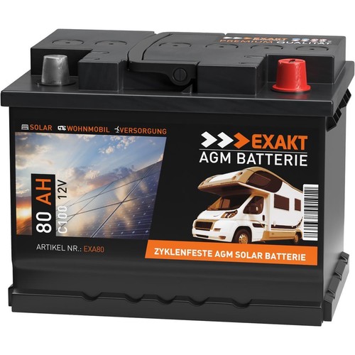 Agm solarbatterie 80ah - agm,