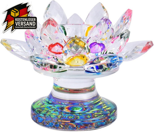 Kristall kerzenhalter lotus - kerzenhalter,