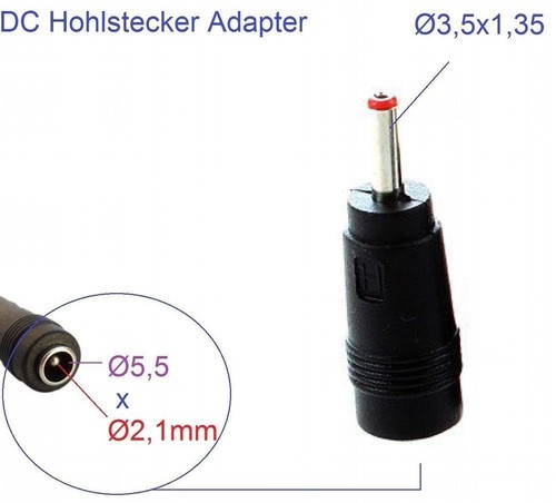 5mm stecker auf 5 - 1,35, 5,5mm