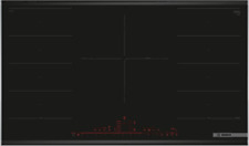 Bosch PXV975DV1E Serie 8 Induktionskochfeld 90 cm Schwarz, Mit Rahmen aufliegend