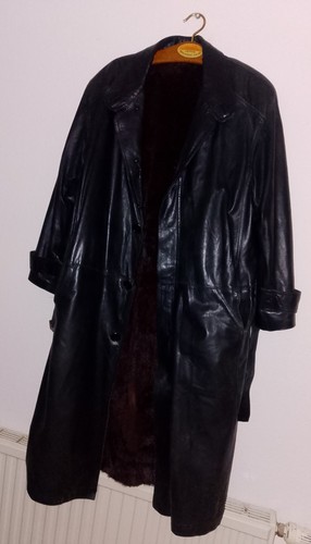 Herren ledermantel schwarz - herren,