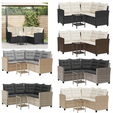 Poly Rattan L-Form Gartensofa