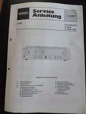Original Service Manual  Grundig Verstärker V 1000 V 1000 GB 