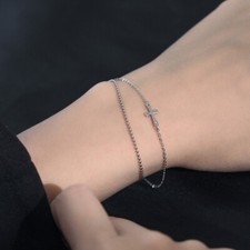 Doppelarmband Kreuz Kügelchen