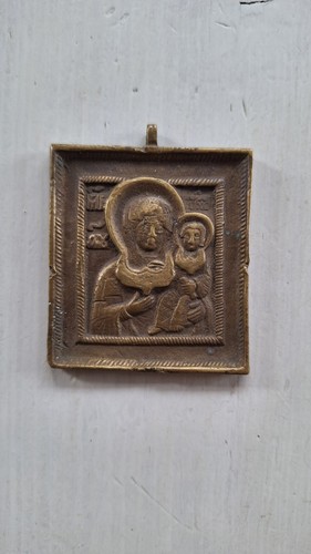 Russische ikone bronze madonna - russische,