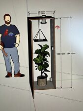 Grow Schrank mit Schloss 60x64x184 Schwarz Gebraucht mit Lüftung