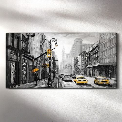 Wanduhr bürouhr leinwand bild - leinwand,